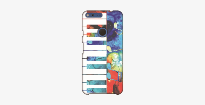 Colorful Rythm Slim Back Cover For Google Pixel - Colorful Piano Art By Sharon Cummings, transparent png download