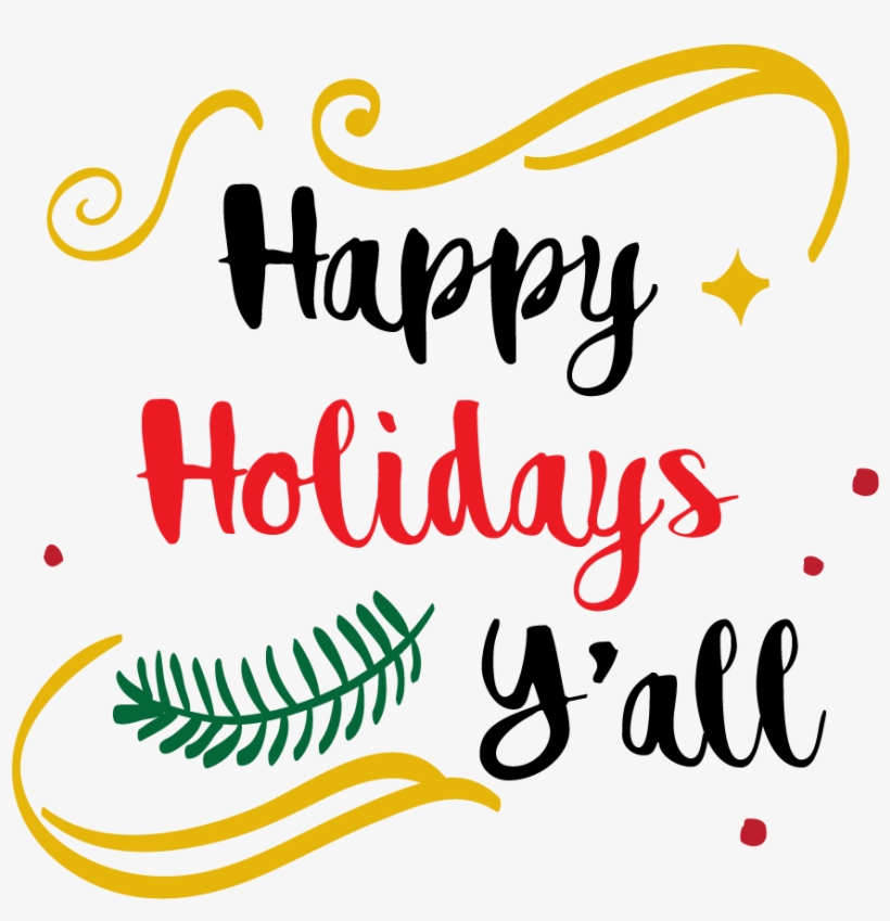 Cf Happyholidaysyall Svg - Calligraphy, transparent png download