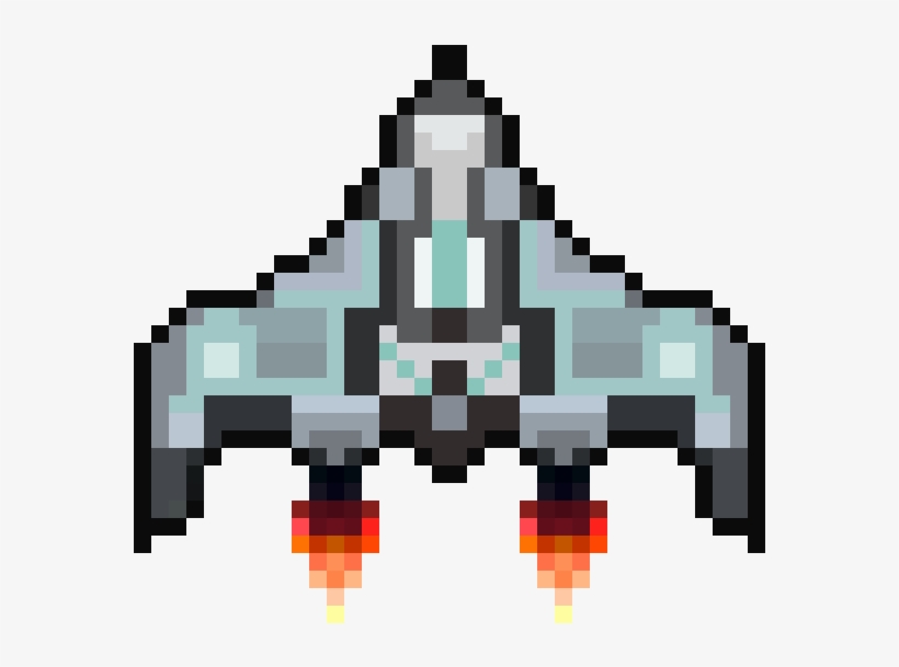 Download Vector Spaces Ship - 8 Bit Spaceship Sprite - HD Transparent ...