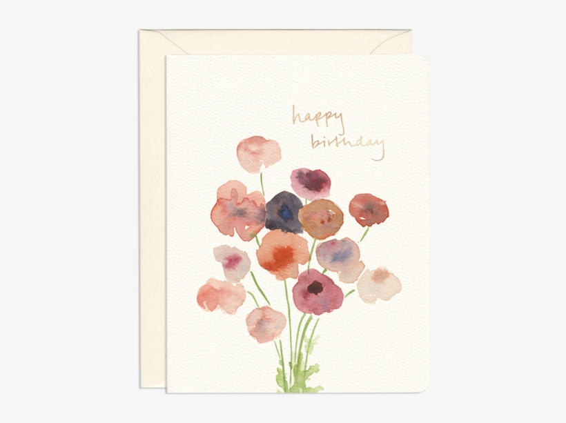 Poppies Birthday Card - Birthday, transparent png download