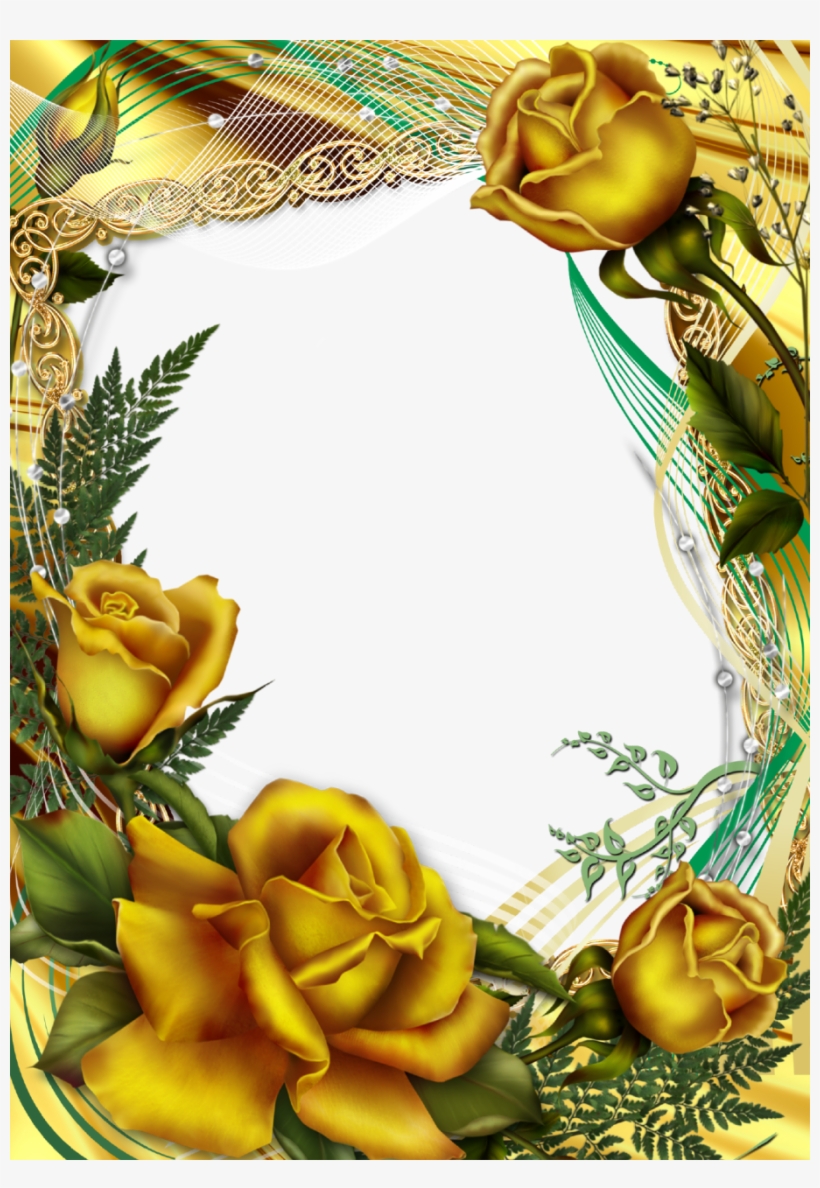 Photo Frame Golden Roses - Virgin Mary Hug Jesus Diy Diamond Embroidery Painting, transparent png download