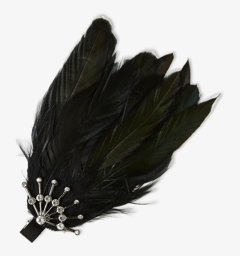 Feather Hair Clip Black - Portable Network Graphics, transparent png download