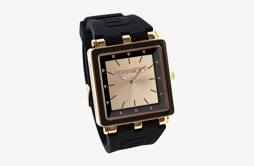 Carbon Fiber Rose Gold/rose Gold, Black - Rockwell Time Cf Black Case/blue Dial Mens Watch Cf125, transparent png download