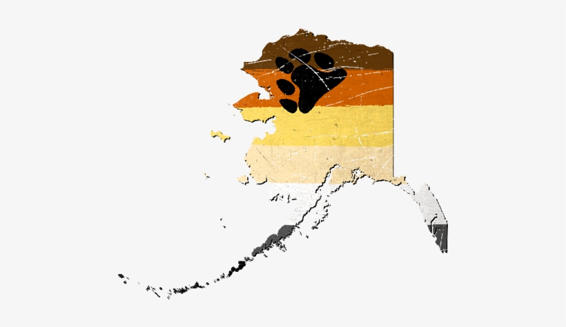 Alaska Silhouette Bear Pride Flag - Alaska, transparent png download