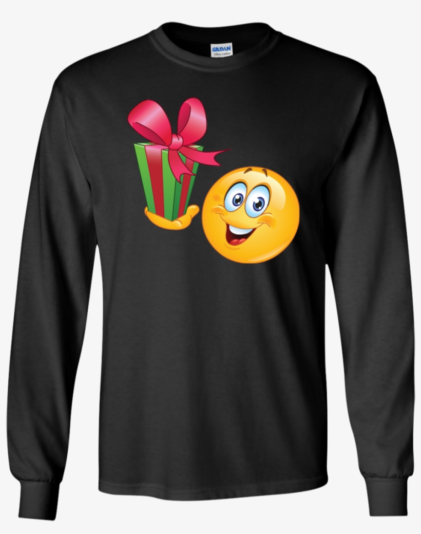 Funny Christmas Emoji T Shirt G240 Gildan Ls Ultra - All Gave Some Some Gave All 9-11-2001 16 Years Anniversary, transparent png download
