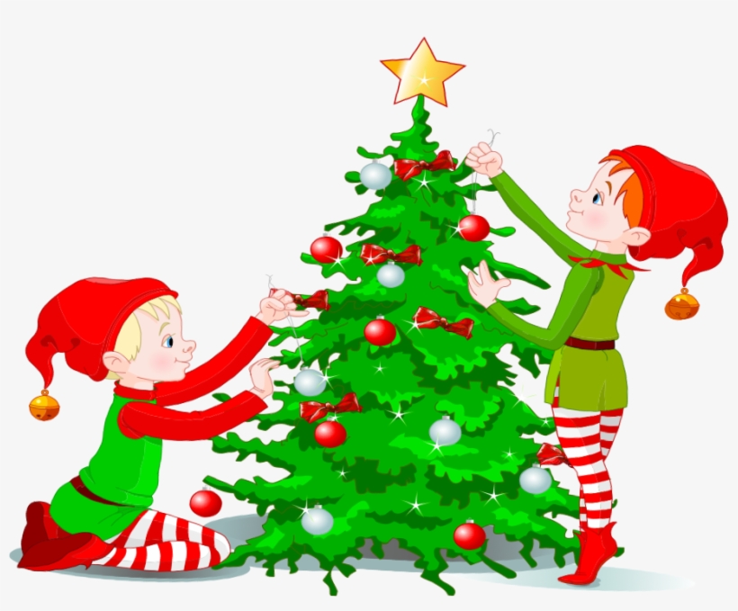 2 May - Elves Decorating The Tree, transparent png download