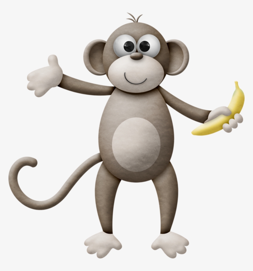 Monkey With Banana - Cricut, transparent png download