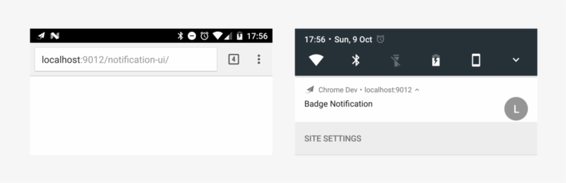 Notification With Badge On Chrome For Android - Chrome Monochrome Badge Push Notification, transparent png download