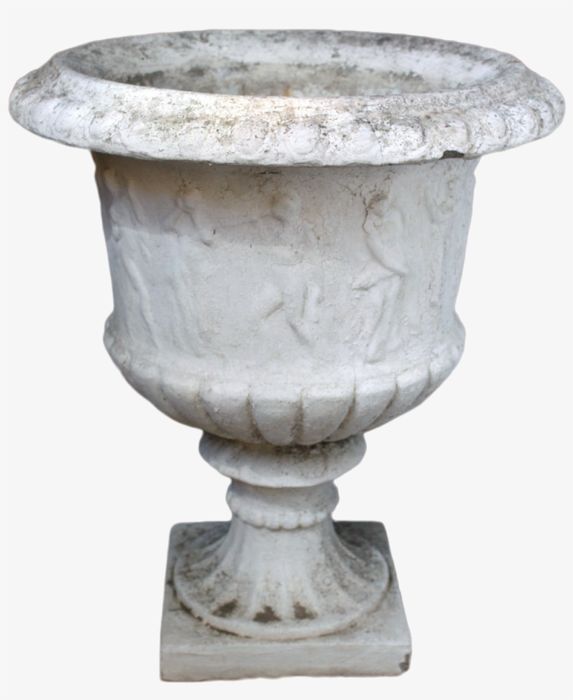 Classical Vase Free Png Image - Antique Cement Flower Pot, transparent png download