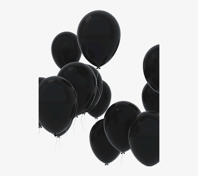 Black, Balloons, And White Image - Black Balloon, transparent png download