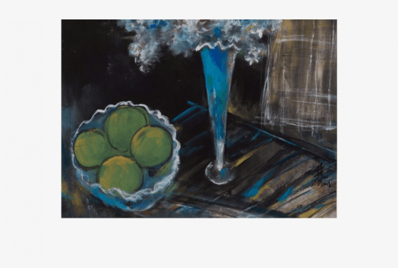 Lin Fengmian Vase With Flowers And Apples Ink Full - Lin Fengmian, transparent png download