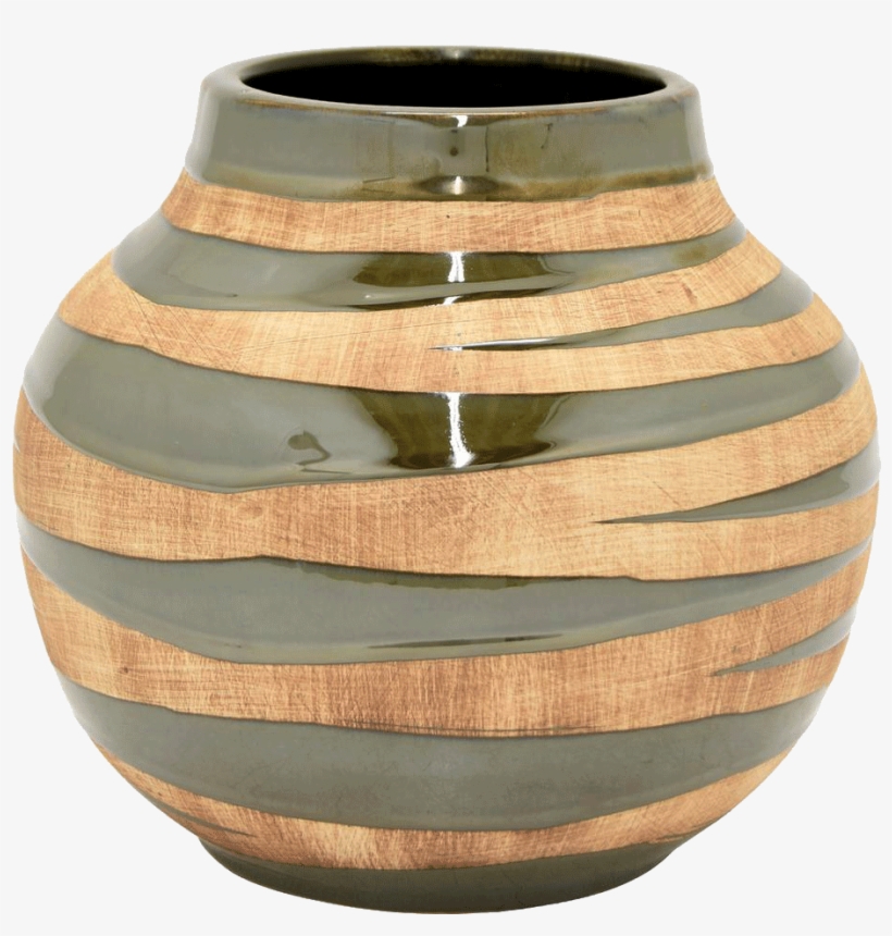 Two Tone Ceramic Decorative Vase - Vase, transparent png download