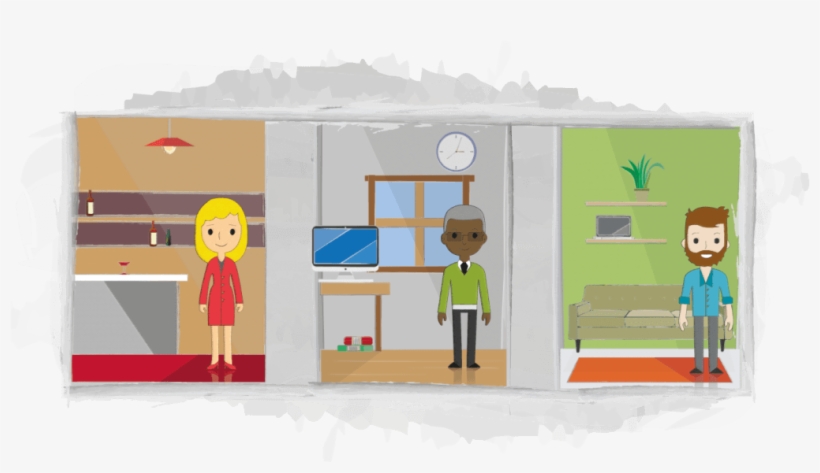 Graphic Of 3 Personas Ready For Analysis - Cartoon, transparent png download