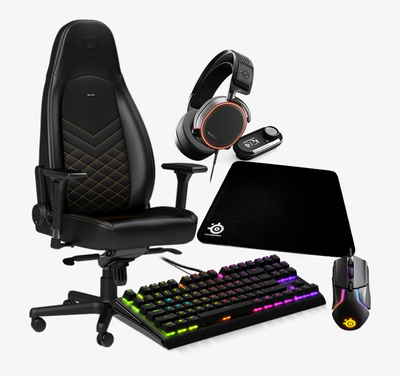 Steelseries Arctis Pro Usb High Fidelity Gaming Headset - Noblechairs Icon Series Black/red, transparent png download