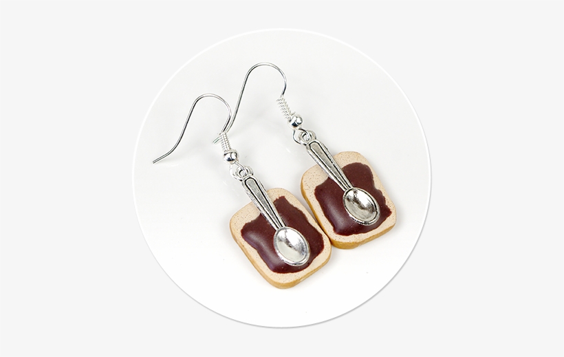 Earrings Toast With Nutella - Jewellery, transparent png download