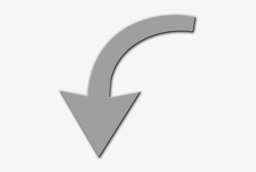 Arrow Down Gray2 - Triangle, transparent png download