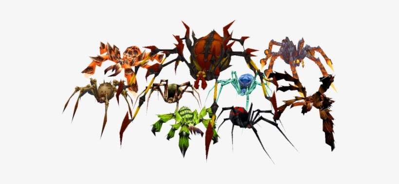 The Many Species Of Spider Appearing In World Of Warcraft - Elemental Spiders, transparent png download