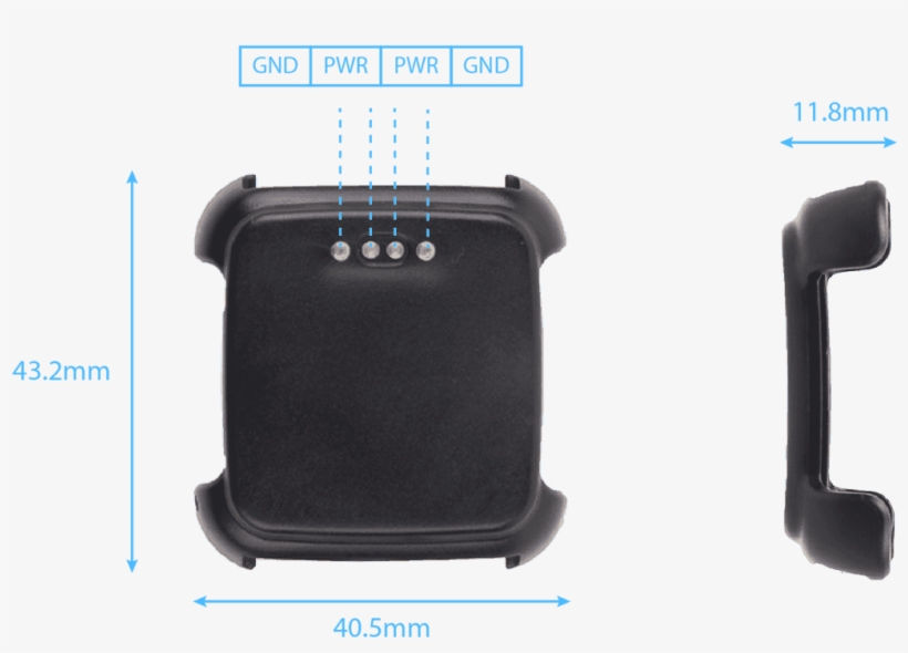 The 'gnd' And 'pwr'on The Back Frame Means You Can - Pebble Time Adapter, transparent png download