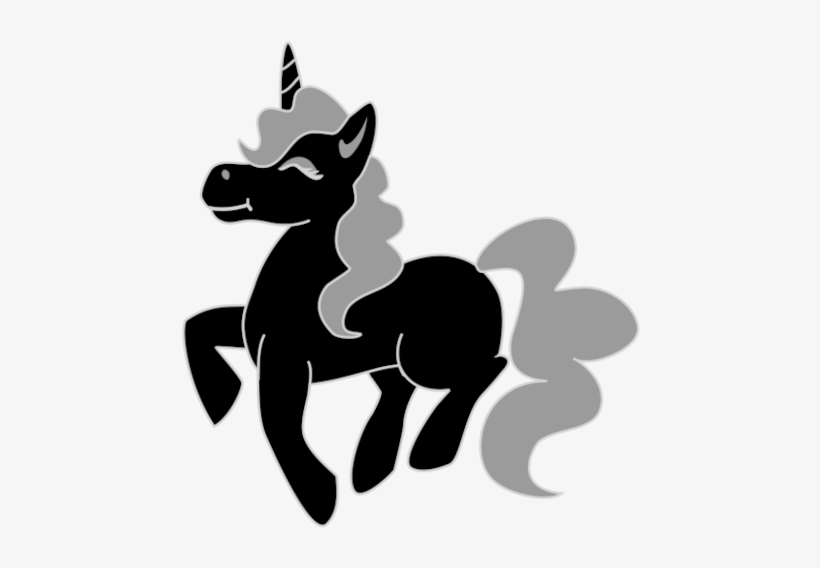 Veronica Has Had It Up To Here - Niedlicher Schwarzer Unicorn Karte, transparent png download