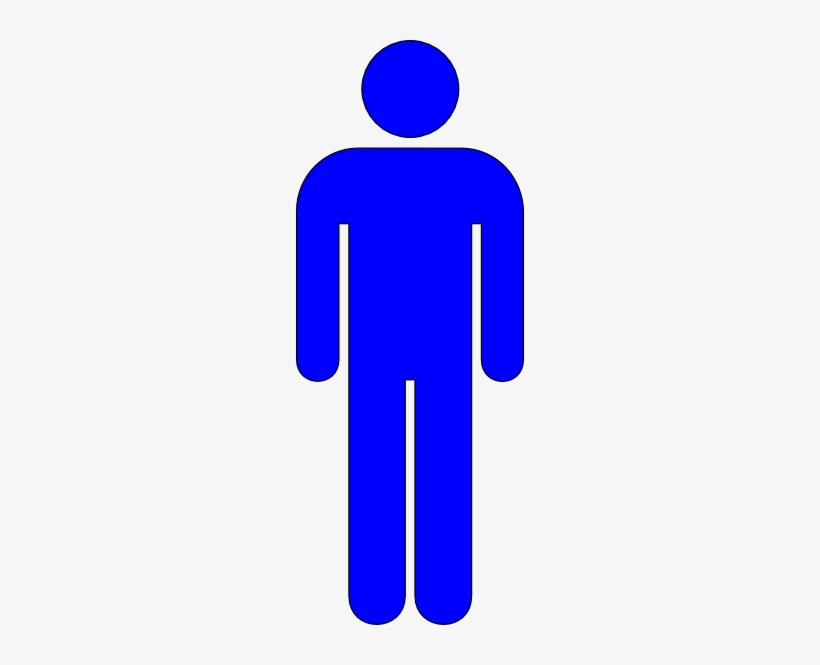 Download Male Toilet Sign Blue - HD Transparent PNG - NicePNG.com