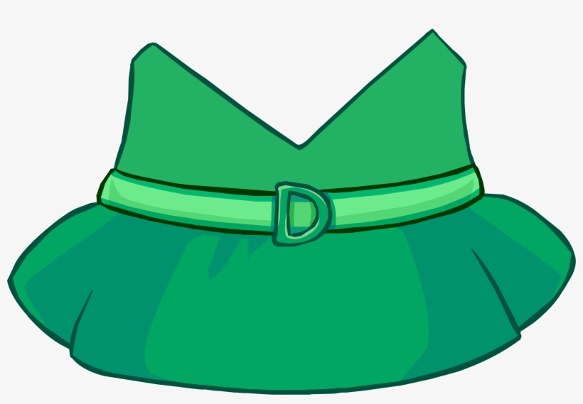 Disgusted Dress Icon - Club Penguin Green Dress, transparent png download