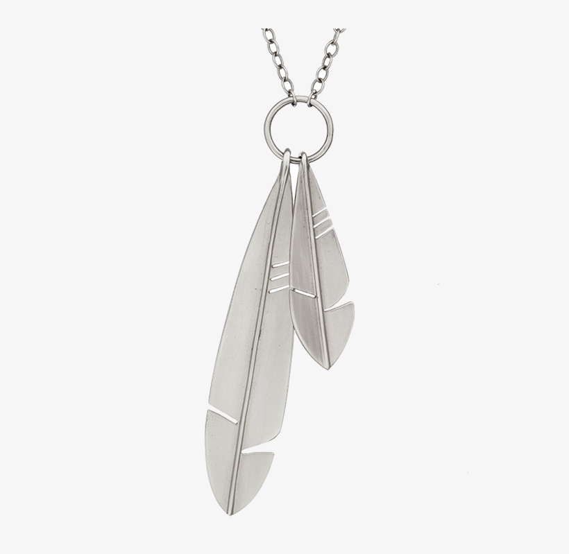 P Native Feather Necklace Web 90 Ss - Pendant, transparent png download