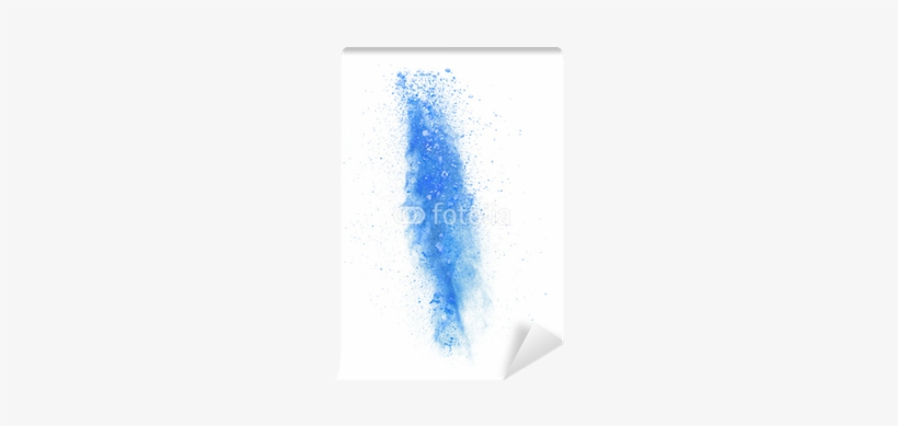 Blue Dust Explosion Isolated On White Background Wall - Graphic Design, transparent png download