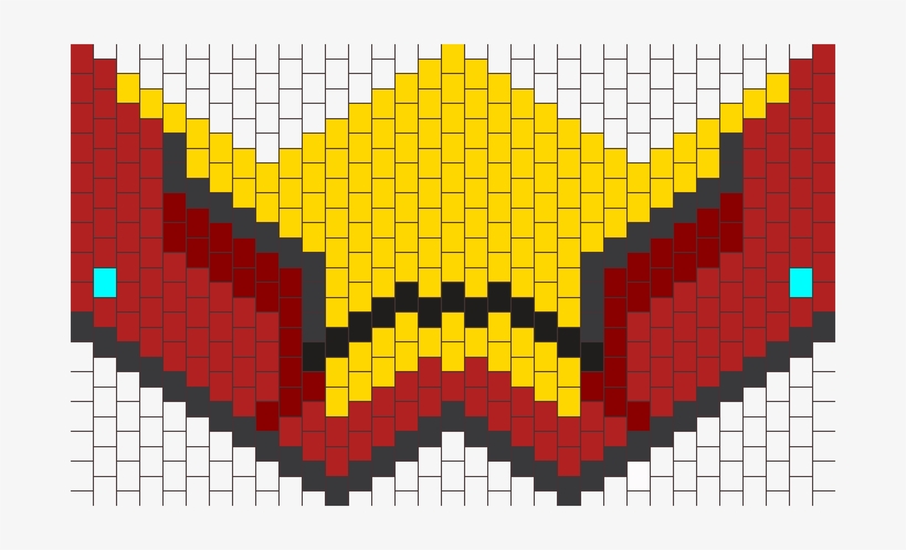 Iron Man Mask Bead Pattern - Furry Kandi Mask Patterns, transparent png download