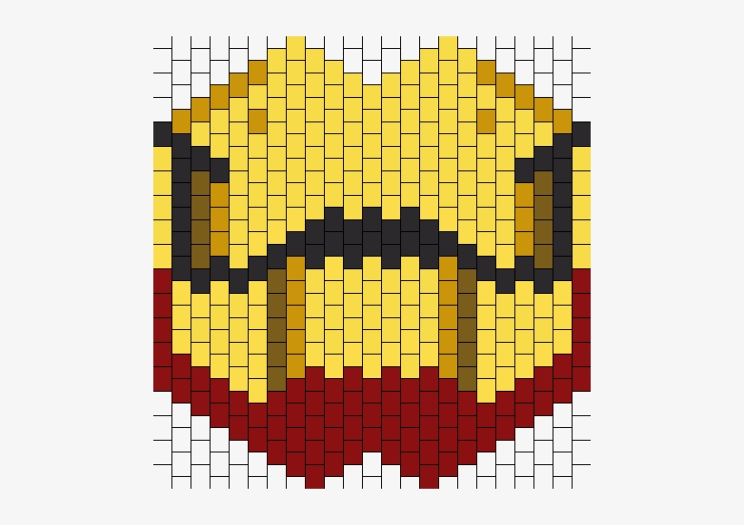 Iron Man Regular Sized Kandi Mask Bead Pattern - Iron Man Kandi Mask, transparent png download