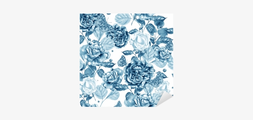 Beautiful Watercolor Pattern With Flowers Rose And - Watercolor Painting, transparent png download