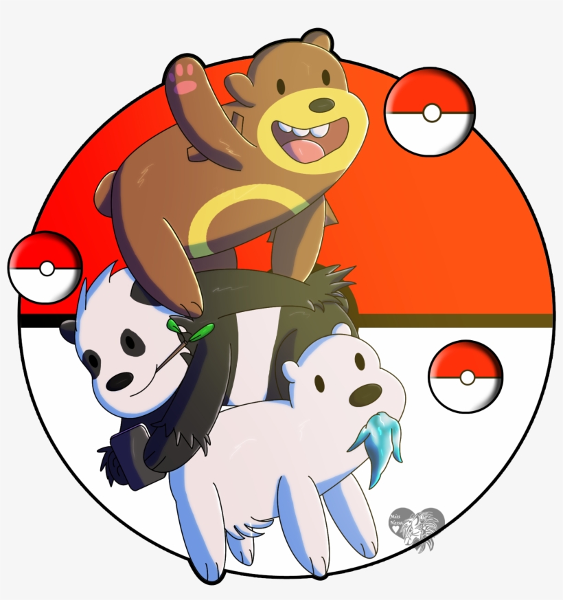 We Bare Bears-pokemon - We Bare Bears X Pokemon, transparent png download