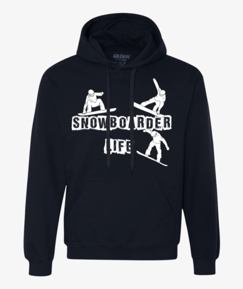Snowboarder Life Navy Blue Heavyweight Pullover Fleece - Your Design Here Hoodie, transparent png download