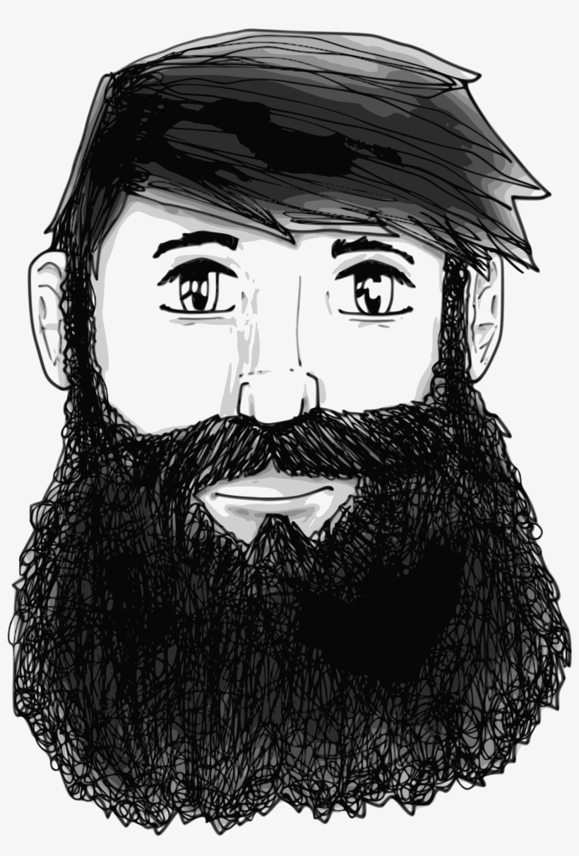 Image Free Beard Clipart Huge - Man With A Beard Png, transparent png download