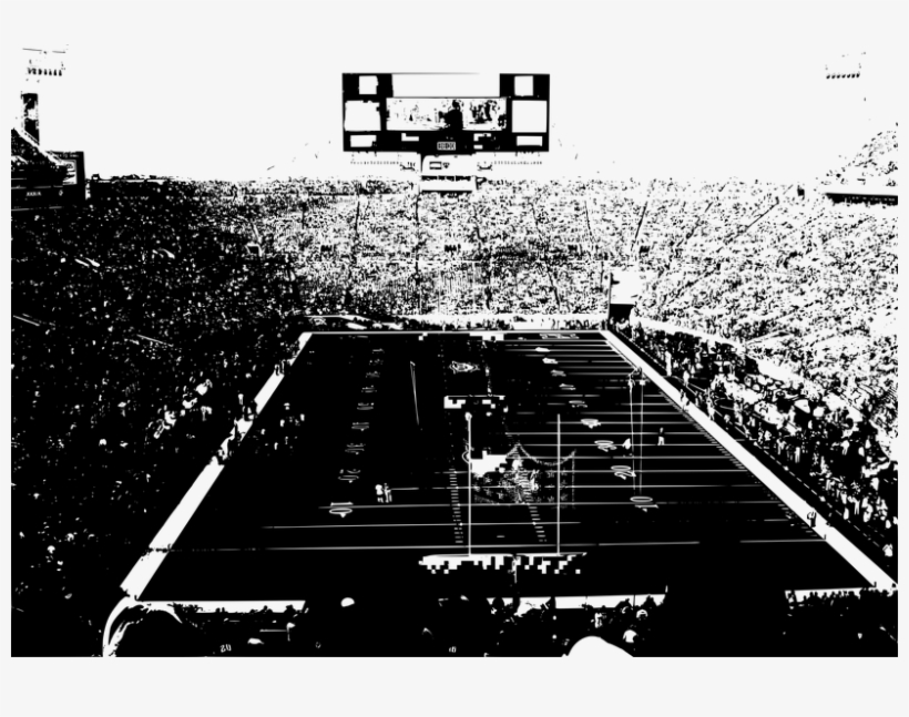 Black And White Football Stadium Pictures - Super Bowl, transparent png download