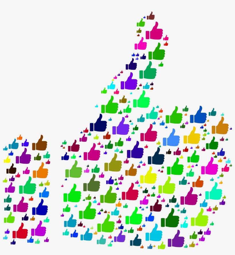 This Free Icons Png Design Of Colorful Thumbs Up Fractal, transparent png download