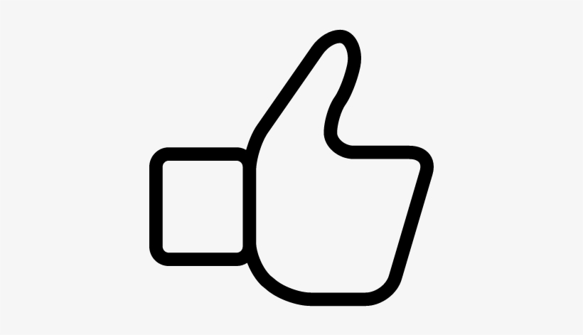 Thumb Up Outline Symbol Vector - Icon, transparent png download