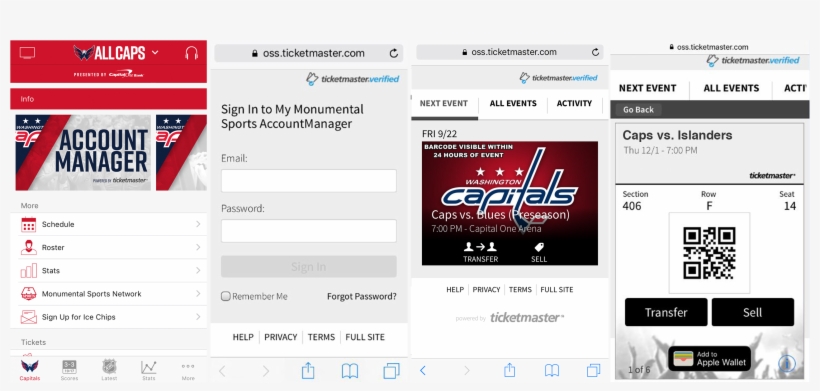 Mobile Ticketing - My Monumental Sports Account Manager App, transparent png download