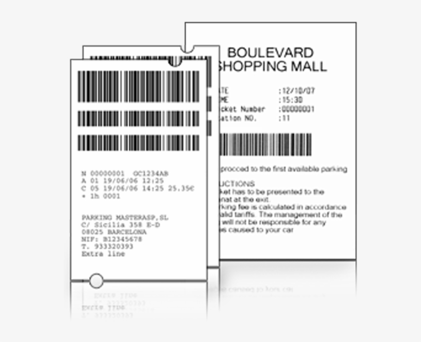 Adopting Barcode Tickets, Bps2000 Is A Parking Management - Parking Ticket With Barcode, transparent png download