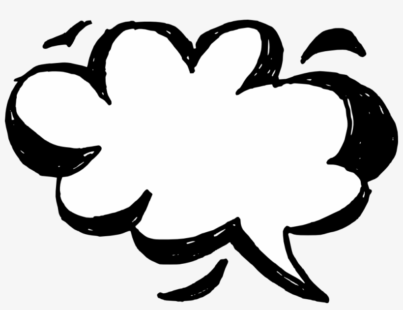 50 Hand Drawn Comic Speech Bubbles Vector - Konuşma Balonu, transparent png download