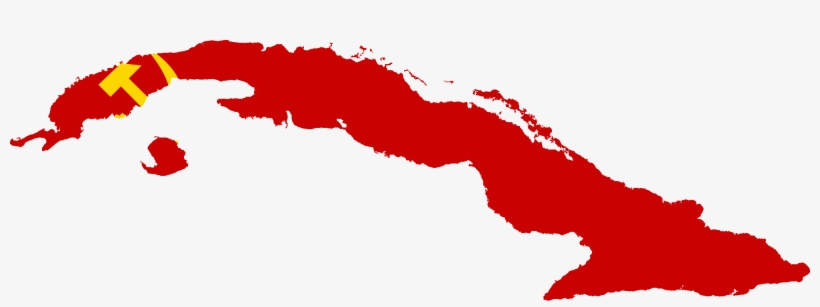 Flag Map Of Cuba - Cuba Map Png, transparent png download