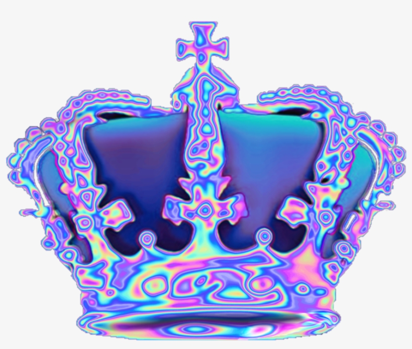 Holo Holographic Tumblr Vaporwave Aesthetic Crown Freet, transparent png download
