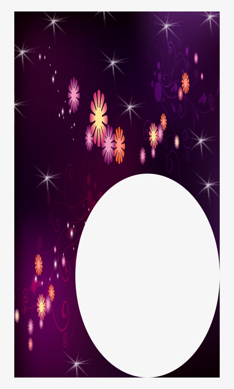 Purple Flower Frame - Purple, transparent png download