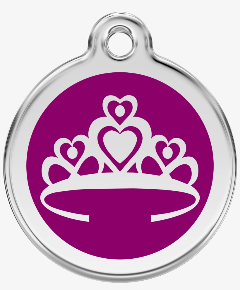 Purple Crown - Red Dingo Crown Cat Id Tag - Hot Pink, transparent png download