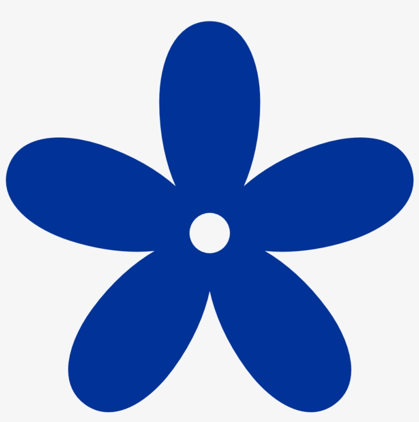 Blue Decoration With Flowers Png - Pink Flower Clipart, transparent png download