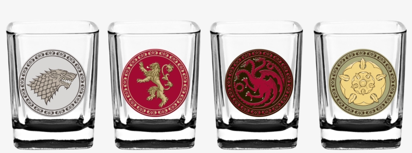 Game Of Thrones House Sigil Shot Glass Set - Game Of Thrones Shot Glass Set Of 4, transparent png download