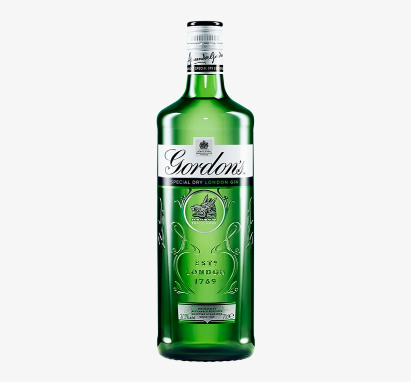 Gb Bottle - Gordons Gin, transparent png download