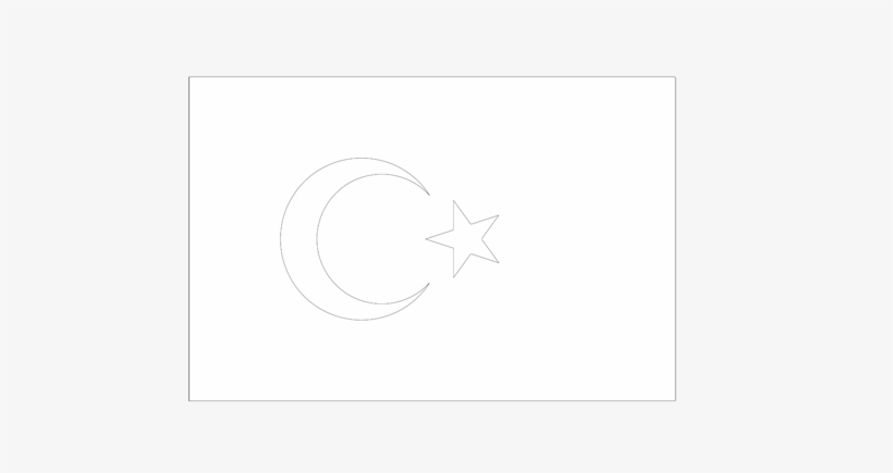 Turkey Flag Coloring Page - Circle, transparent png download