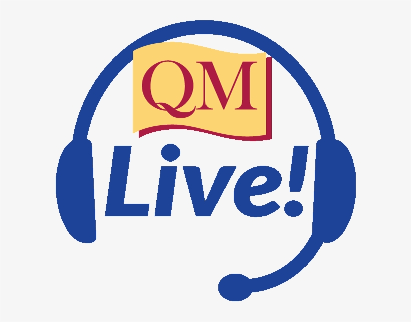 Blue Headphones With Qm Live Inside - Quality Matters, transparent png download