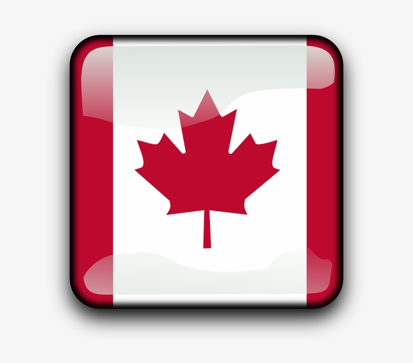Button, Country, Flag, Canada, Maple, Maple Leaf, Leaf - Canada Flag, transparent png download