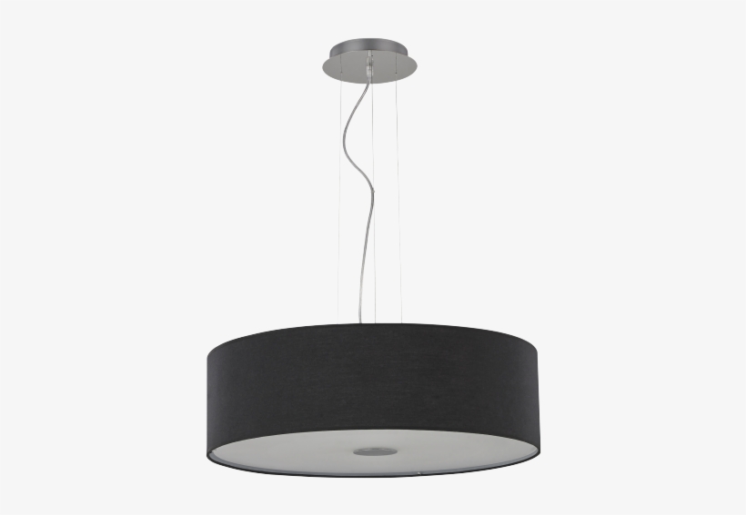 Shade Hanging Light Ø500mm/ Classic/ Fabric /shade/ - Ideal Lux 122243 Woody 4 Light Pendant Black Lighting, transparent png download